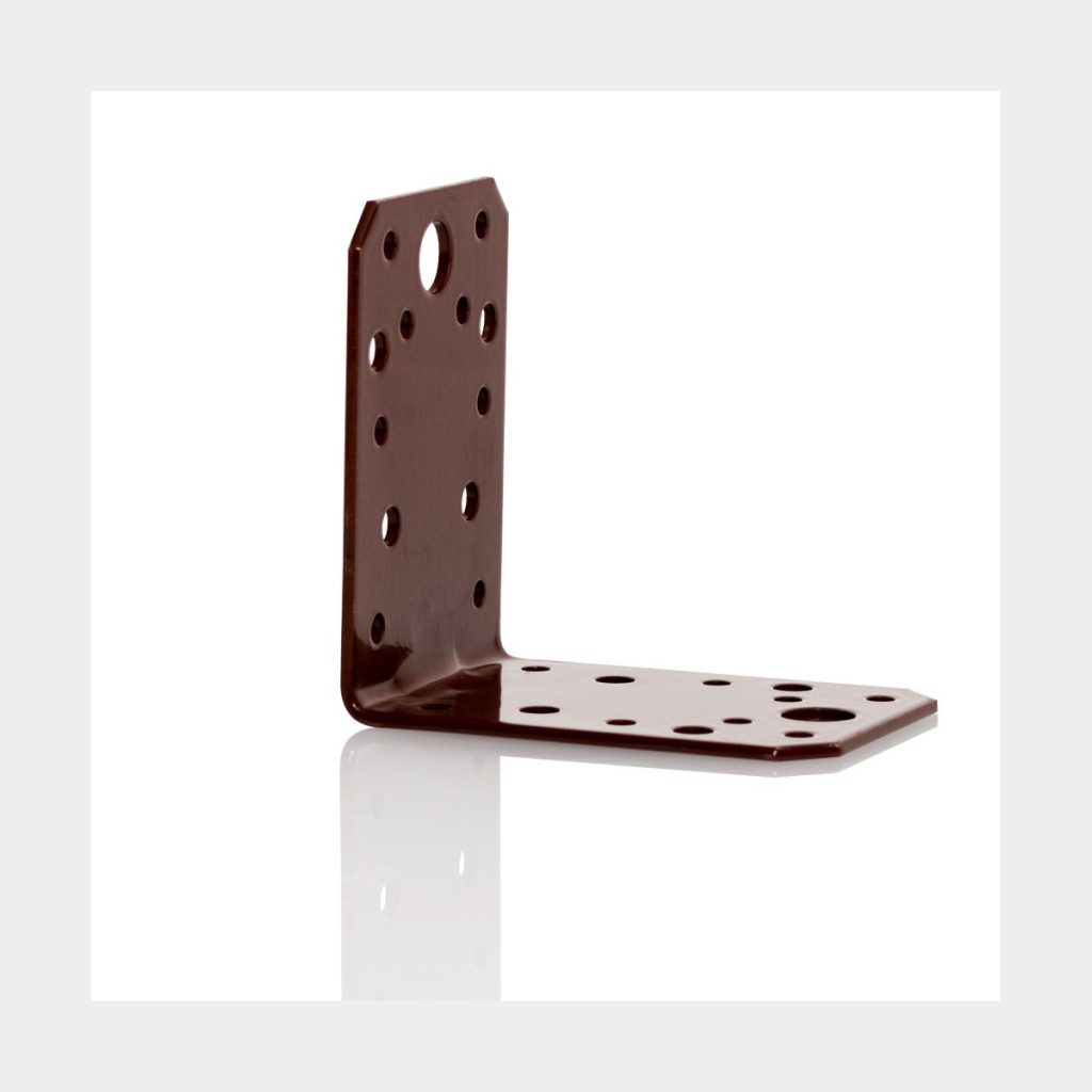 Kulmalevy maalattu 90x90x65x2,5 (ruskea) – tuote 401440